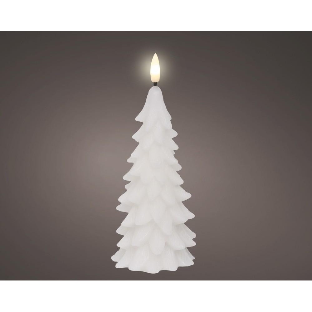 CANDELA LED FORMA ALBERO BIANCO H.19.3 D.8